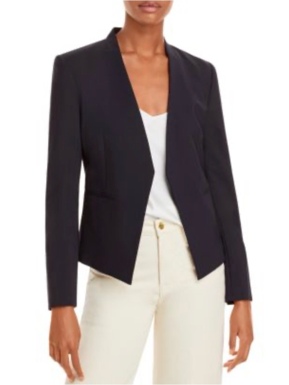 Theory Tailor Lanai Open Front Blazer Black Size 6